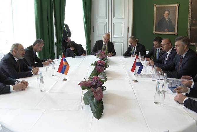 Փաշինյանը Մյունխենում հանդիպել է Խորվաթիայի վարչապետի հետ